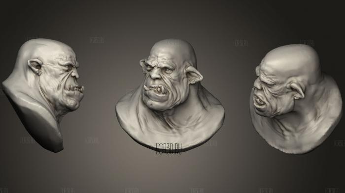 Test Orc Head stl model for CNC